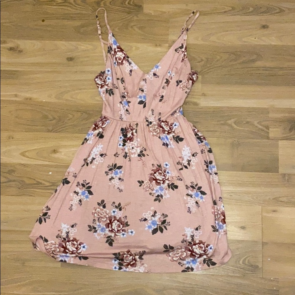pink floral dress